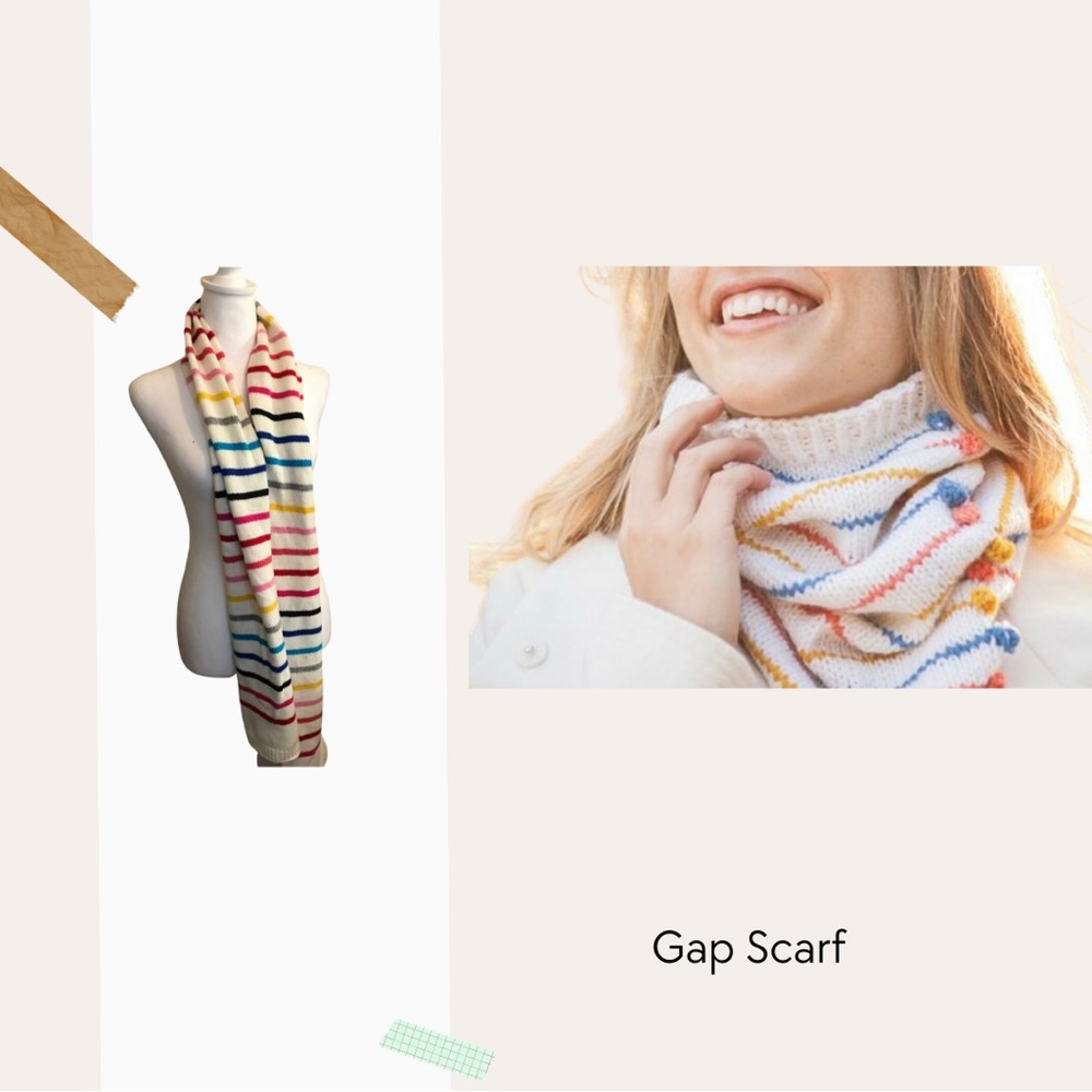 Gap Multicolored cashoft yarn scarf brand new never been worn